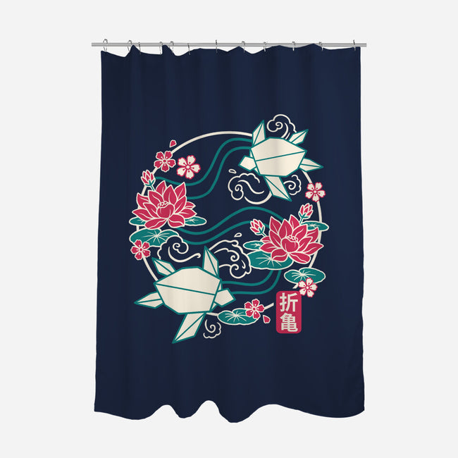 Origami Turtle-None-Polyester-Shower Curtain-NemiMakeit