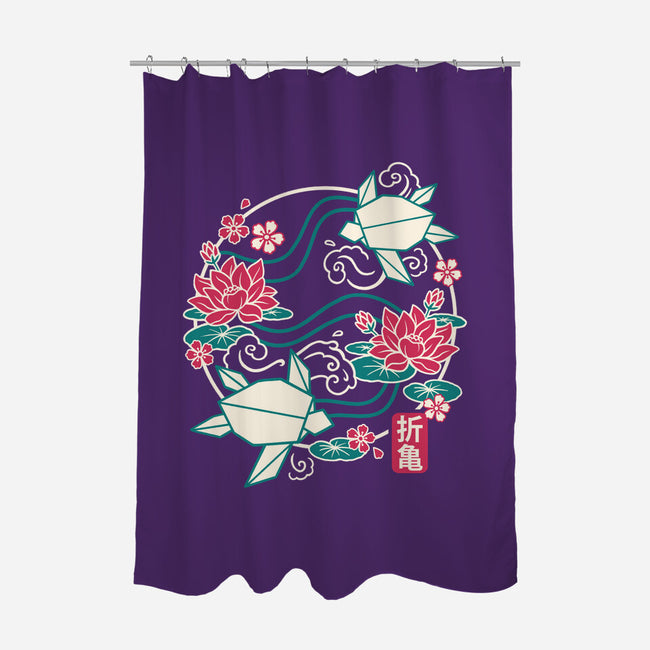 Origami Turtle-None-Polyester-Shower Curtain-NemiMakeit