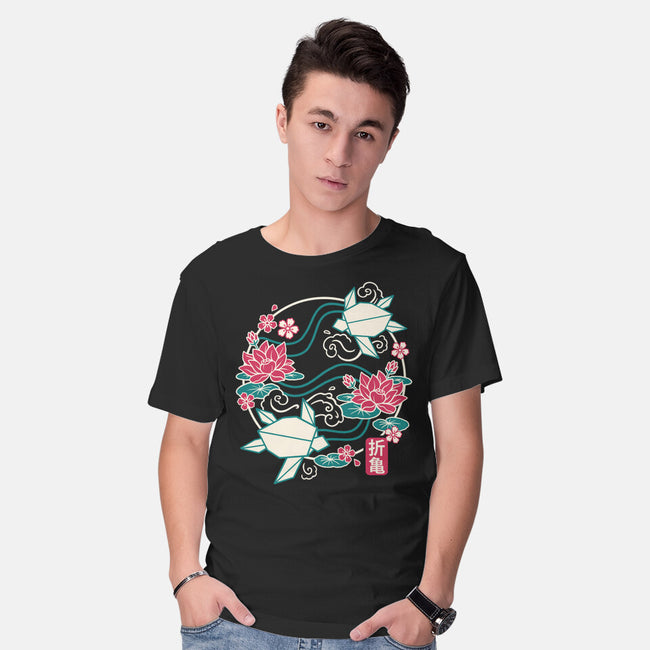 Origami Turtle-Mens-Basic-Tee-NemiMakeit
