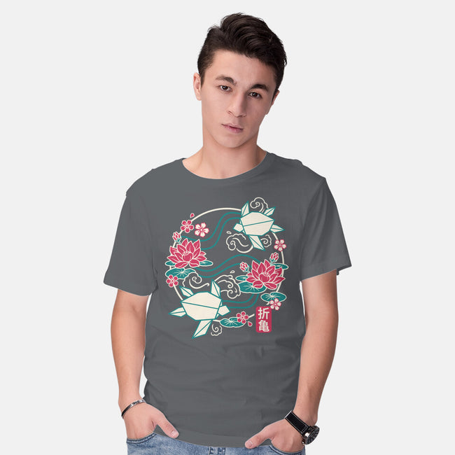 Origami Turtle-Mens-Basic-Tee-NemiMakeit