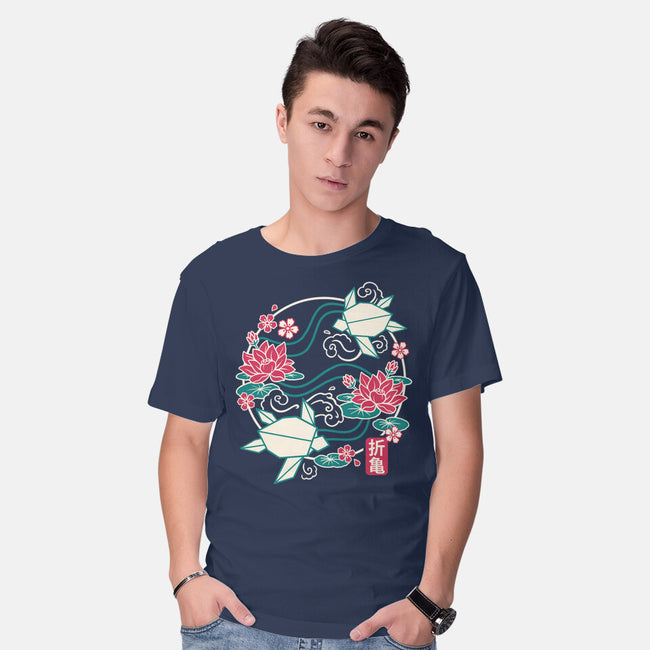 Origami Turtle-Mens-Basic-Tee-NemiMakeit