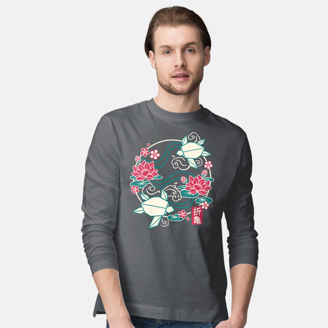 Origami Turtle-Mens-Long Sleeved-Tee-NemiMakeit