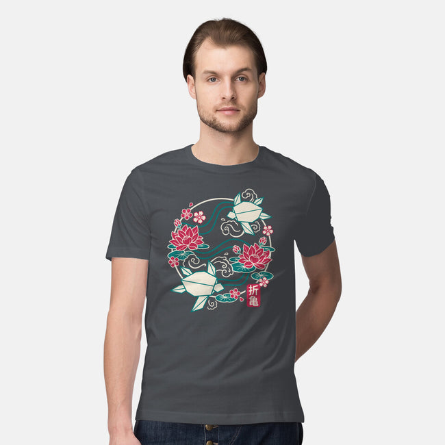 Origami Turtle-Mens-Premium-Tee-NemiMakeit