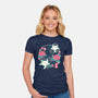 Origami Turtle-Womens-Fitted-Tee-NemiMakeit