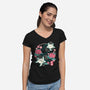 Origami Turtle-Womens-V-Neck-Tee-NemiMakeit