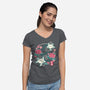 Origami Turtle-Womens-V-Neck-Tee-NemiMakeit