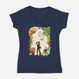 Ukiyo The Sniper-Womens-V-Neck-Tee-dandingeroz