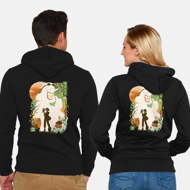Ukiyo The Sniper-Unisex-Zip-Up-Sweatshirt-dandingeroz
