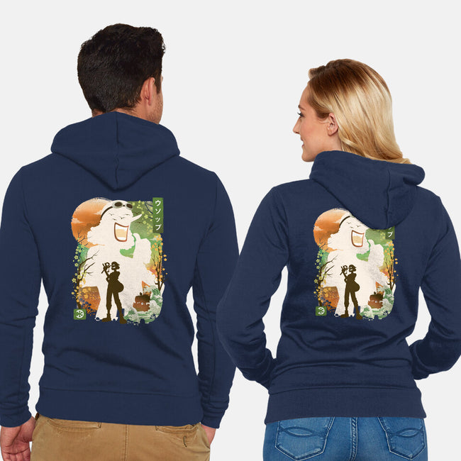 Ukiyo The Sniper-Unisex-Zip-Up-Sweatshirt-dandingeroz