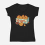 Chicken Nuggets-Womens-V-Neck-Tee-tobefonseca