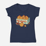Chicken Nuggets-Womens-V-Neck-Tee-tobefonseca