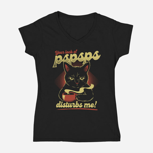 Lack Of PSPSPS Disturbing-Womens-V-Neck-Tee-tobefonseca