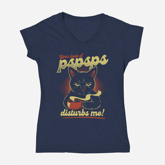 Lack Of PSPSPS Disturbing-Womens-V-Neck-Tee-tobefonseca