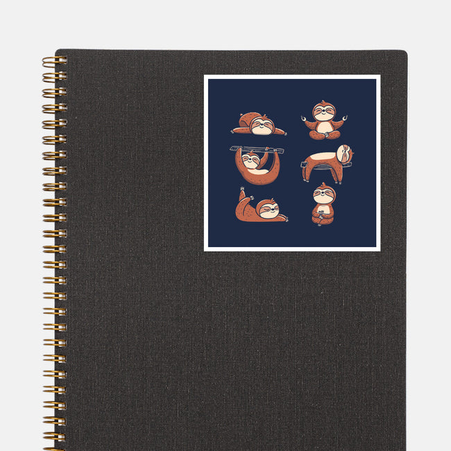 Sloth Yoga-None-Glossy-Sticker-tobefonseca