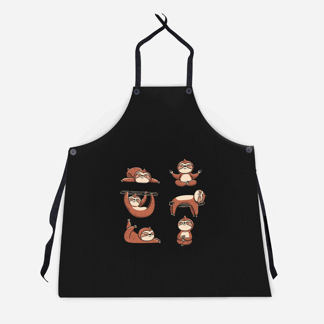Sloth Yoga-Unisex-Kitchen-Apron-tobefonseca