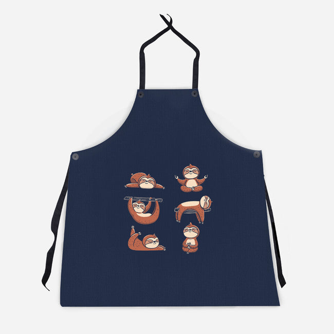 Sloth Yoga-Unisex-Kitchen-Apron-tobefonseca