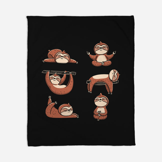 Sloth Yoga-None-Fleece-Blanket-tobefonseca