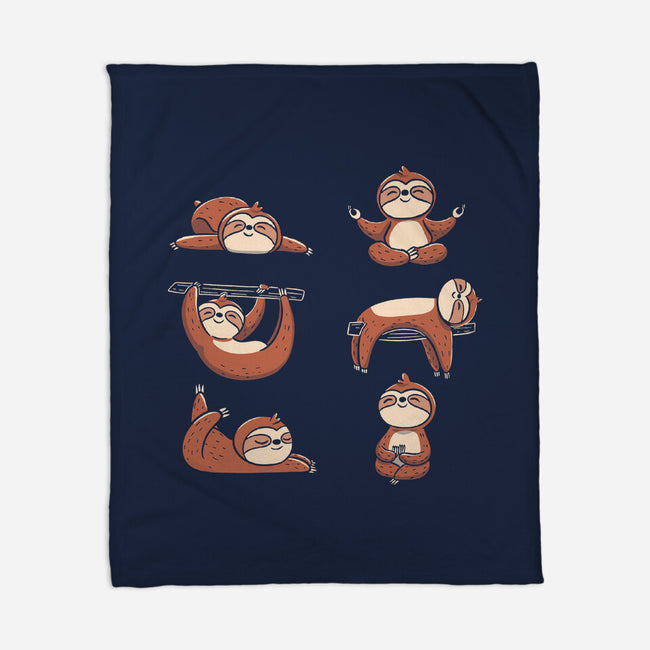 Sloth Yoga-None-Fleece-Blanket-tobefonseca
