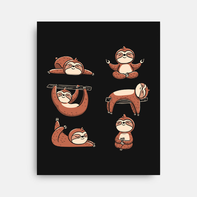 Sloth Yoga-None-Stretched-Canvas-tobefonseca
