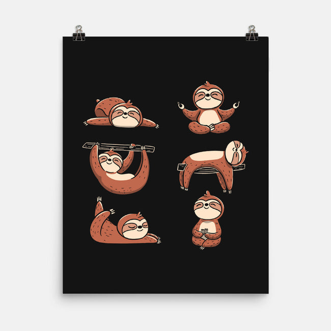 Sloth Yoga-None-Matte-Poster-tobefonseca