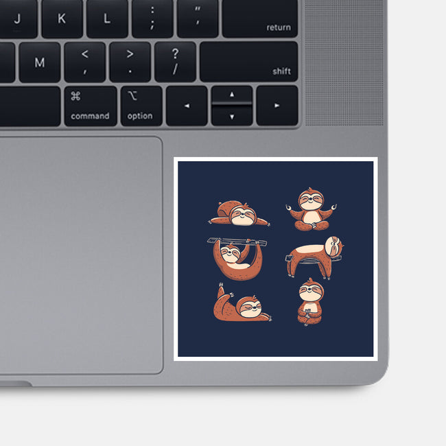 Sloth Yoga-None-Glossy-Sticker-tobefonseca