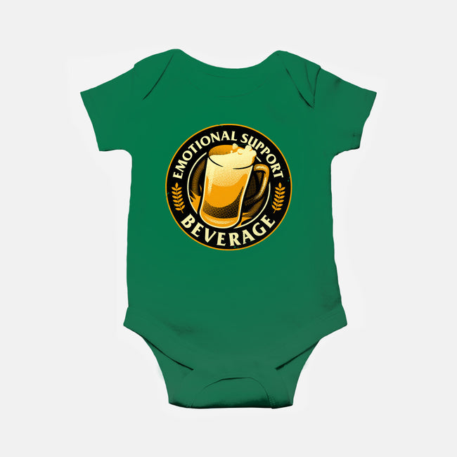 Emotional Support Beverage Beer-Baby-Basic-Onesie-tobefonseca
