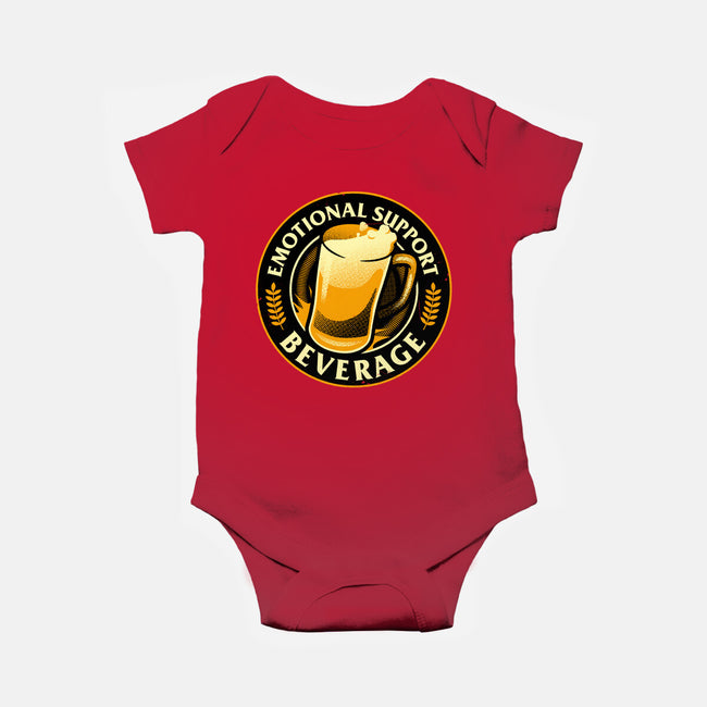 Emotional Support Beverage Beer-Baby-Basic-Onesie-tobefonseca