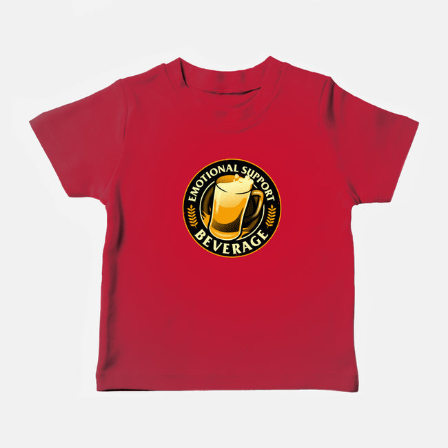 Emotional Support Beverage Beer-Baby-Basic-Tee-tobefonseca