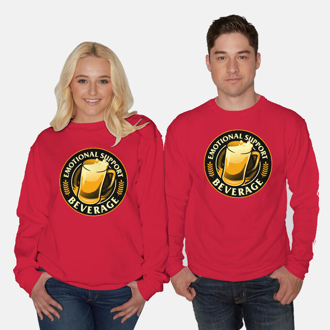 Emotional Support Beverage Beer-Unisex-Crew Neck-Sweatshirt-tobefonseca