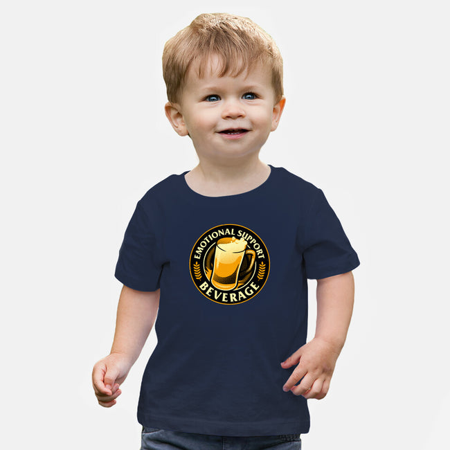 Emotional Support Beverage Beer-Baby-Basic-Tee-tobefonseca