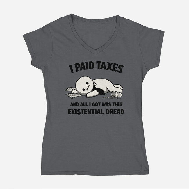I Paid Taxes-Womens-V-Neck-Tee-Loobs