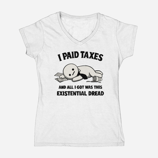 I Paid Taxes-Womens-V-Neck-Tee-Loobs