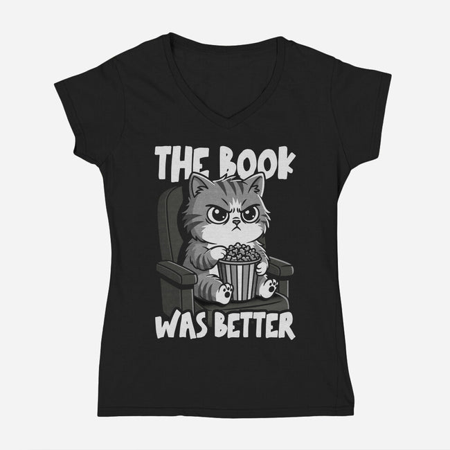 The Book Was Better IMO-Womens-V-Neck-Tee-Popnotic