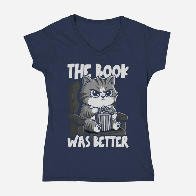 The Book Was Better IMO-Womens-V-Neck-Tee-Popnotic
