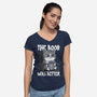 The Book Was Better IMO-Womens-V-Neck-Tee-Popnotic