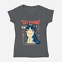 Cat Feelings Game-Womens-V-Neck-Tee-Eoli Studio