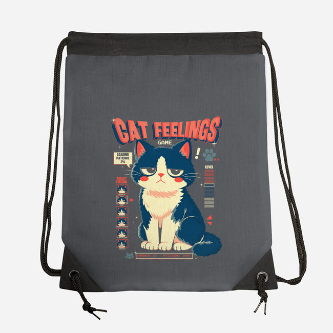Cat Feelings Game-None-Drawstring-Bag-Eoli Studio