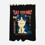Cat Feelings Game-None-Polyester-Shower Curtain-Eoli Studio