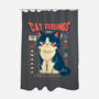 Cat Feelings Game-None-Polyester-Shower Curtain-Eoli Studio
