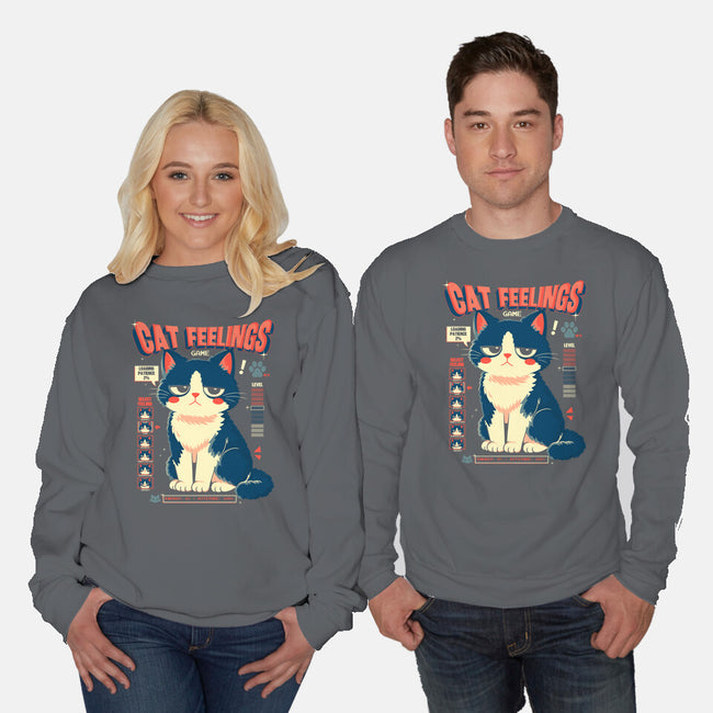 Cat Feelings Game-Unisex-Crew Neck-Sweatshirt-Eoli Studio
