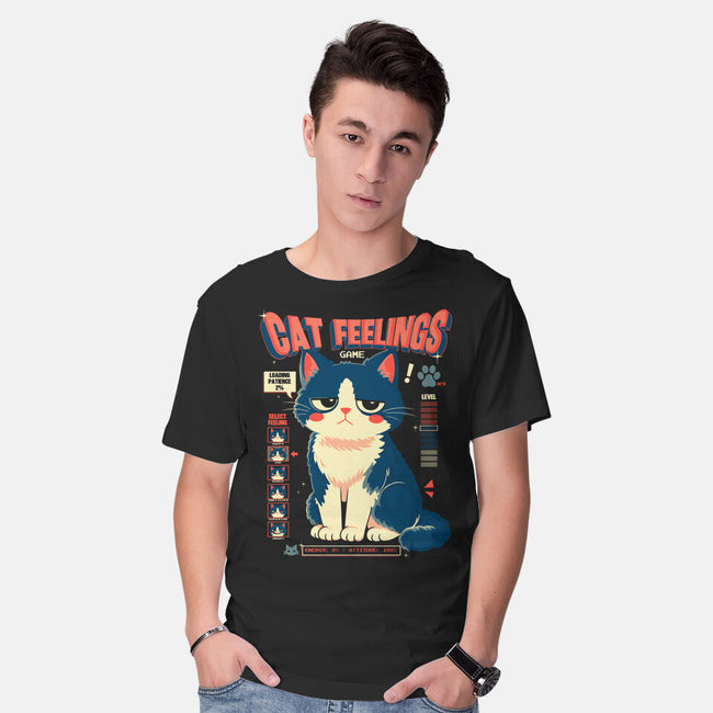 Cat Feelings Game-Mens-Basic-Tee-Eoli Studio