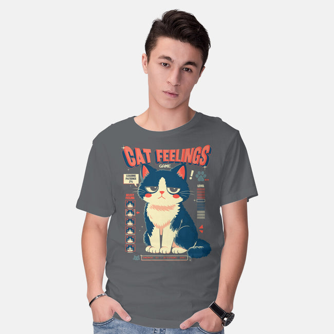 Cat Feelings Game-Mens-Basic-Tee-Eoli Studio