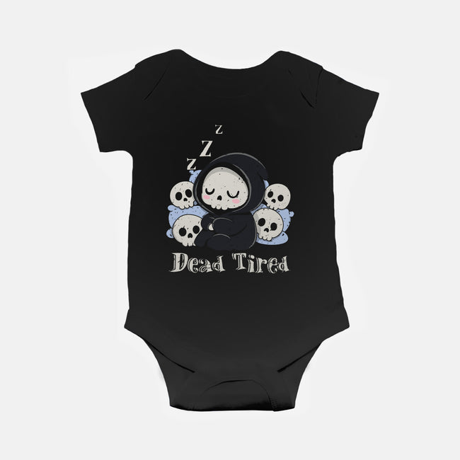 Dead Tired Death Sleeping-Baby-Basic-Onesie-Loobs