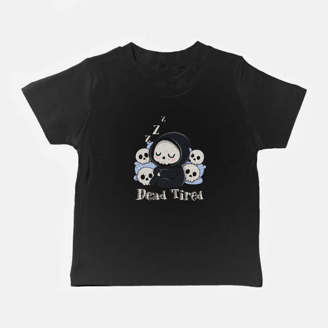 Dead Tired Death Sleeping-Baby-Basic-Tee-Loobs