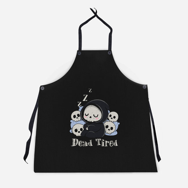 Dead Tired Death Sleeping-Unisex-Kitchen-Apron-Loobs