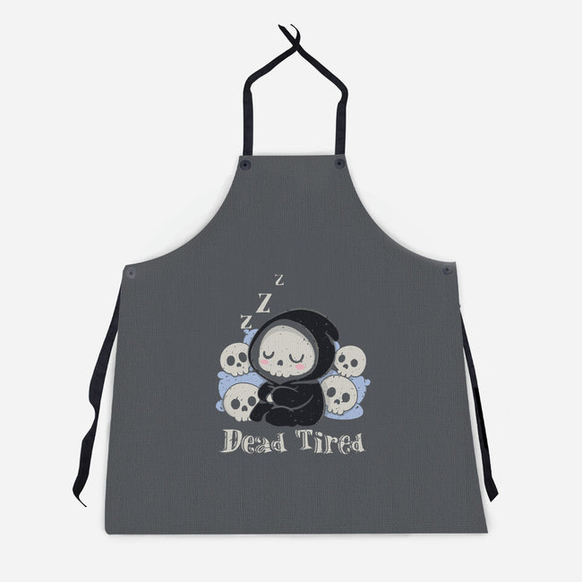 Dead Tired Death Sleeping-Unisex-Kitchen-Apron-Loobs