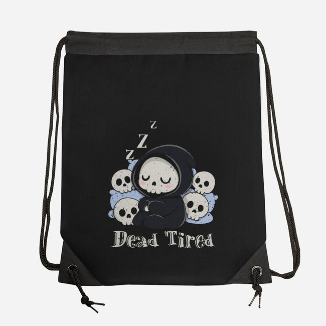 Dead Tired Death Sleeping-None-Drawstring-Bag-Loobs