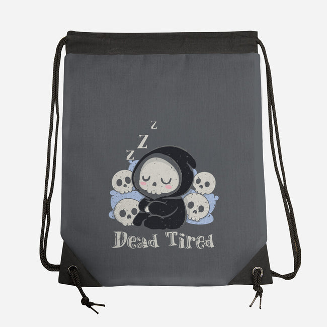 Dead Tired Death Sleeping-None-Drawstring-Bag-Loobs