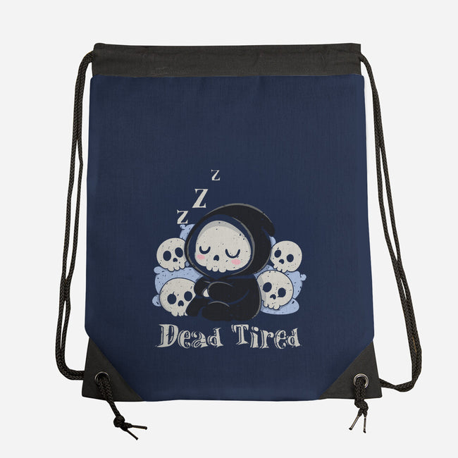 Dead Tired Death Sleeping-None-Drawstring-Bag-Loobs