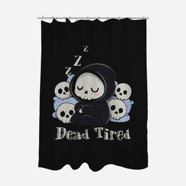 Dead Tired Death Sleeping-None-Polyester-Shower Curtain-Loobs
